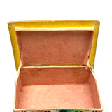 Don't Forget Me, Brilliantly Colored, Beautiful Condition 1820s-30s American Sewing Box with Stencil Painted Sentiment