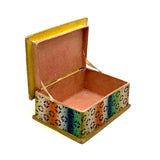 Don't Forget Me, Brilliantly Colored, Beautiful Condition 1820s-30s American Sewing Box with Stencil Painted Sentiment