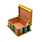 Don't Forget Me, Brilliantly Colored, Beautiful Condition 1820s-30s American Sewing Box with Stencil Painted Sentiment