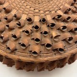 Lovely Old Abenaki "Porcupine Quill" Splint Basket with Flat Lid