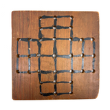 Sweet Small Hand-painted Folk Art Solitaire Jumping Game Board