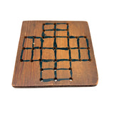 Sweet Small Hand-painted Folk Art Solitaire Jumping Game Board
