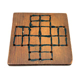 Sweet Small Hand-painted Folk Art Solitaire Jumping Game Board