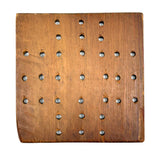 Sweet Small Hand-painted Folk Art Solitaire Jumping Game Board