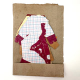 Six Old Homemade Paper Doll Outfits in Excellent Colors