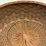 Lovely Old Abenaki "Porcupine Quill" Splint Basket with Flat Lid