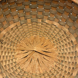 Lovely Old Abenaki "Porcupine Quill" Splint Basket with Flat Lid