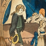 The Uncle Receives the Children of the Wood, D. Gerolimo Early 19th Century Hand-painted Engraving