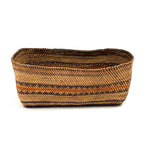 Antique Makah/Nootka, Pacific NW Coast, Bear Grass and Cedar Bark Oval Basket, c. 1900