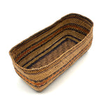 Antique Makah/Nootka, Pacific NW Coast, Bear Grass and Cedar Bark Oval Basket, c. 1900
