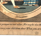 The Uncle Receives the Children of the Wood, D. Gerolimo Early 19th Century Hand-painted Engraving