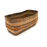Antique Makah/Nootka, Pacific NW Coast, Bear Grass and Cedar Bark Oval Basket, c. 1900