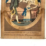 The Uncle Receives the Children of the Wood, D. Gerolimo Early 19th Century Hand-painted Engraving