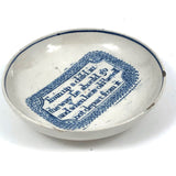 Train a Child in the Way He Should Go...C. Late 18th C. English Blue on White Motto Dish
