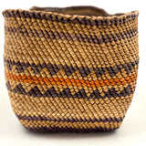 Antique Makah/Nootka, Pacific NW Coast, Bear Grass and Cedar Bark Oval Basket, c. 1900
