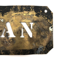 Resonant Old Brass BAN Stencil