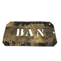 Resonant Old Brass BAN Stencil