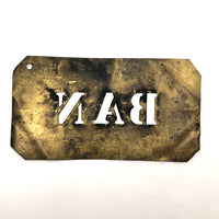 Resonant Old Brass BAN Stencil