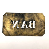 Resonant Old Brass BAN Stencil