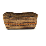 Antique Makah/Nootka, Pacific NW Coast, Bear Grass and Cedar Bark Oval Basket, c. 1900