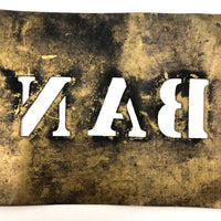 Resonant Old Brass BAN Stencil
