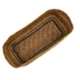 Antique Makah/Nootka, Pacific NW Coast, Bear Grass and Cedar Bark Oval Basket, c. 1900