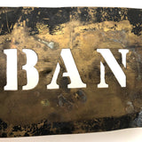 Resonant Old Brass BAN Stencil