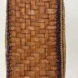 Antique Makah/Nootka, Pacific NW Coast, Bear Grass and Cedar Bark Oval Basket, c. 1900