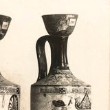 Pair of Grecian Funerary Lekythos (Oil Flasks) with Mourning Figures, RPPC