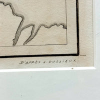 Beautifully Executed, Large Ink and Watercolor Manuscript Map of North America, 1854, French Canadian