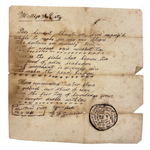 R.F Burham's 1831 Poem to Miss A. Esty with Circular Writing Expression of Love!
