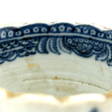 SOLD C. Late 18th Century Chinese Export Blue and White Teacup with Make Do Wire Repair Handle