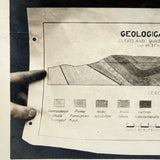 Hands Holding Hand-drawn Geological Section, Cleveland Quadrangle, Tennessee, c. 1920s Photograph