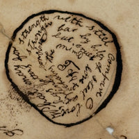 R.F Burham's 1831 Poem to Miss A. Esty with Circular Writing Expression of Love!