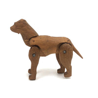 Sweet Carved, Jointed Folk Art Dog