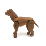 Sweet Carved, Jointed Folk Art Dog