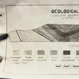 Hands Holding Hand-drawn Geological Section, Cleveland Quadrangle, Tennessee, c. 1920s Photograph