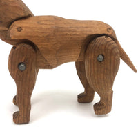 Sweet Carved, Jointed Folk Art Dog