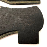 Pair of Old Folk Art Crate Wood Shoes, Presumed Trade Signs