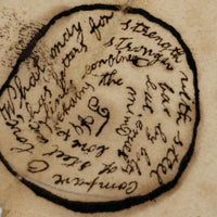 R.F Burham's 1831 Poem to Miss A. Esty with Circular Writing Expression of Love!