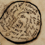 R.F Burham's 1831 Poem to Miss A. Esty with Circular Writing Expression of Love!