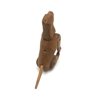 Sweet Carved, Jointed Folk Art Dog