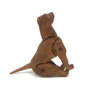 Sweet Carved, Jointed Folk Art Dog