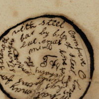 R.F Burham's 1831 Poem to Miss A. Esty with Circular Writing Expression of Love!