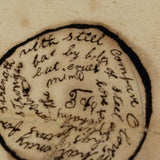 R.F Burham's 1831 Poem to Miss A. Esty with Circular Writing Expression of Love!