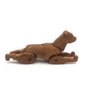 Sweet Carved, Jointed Folk Art Dog