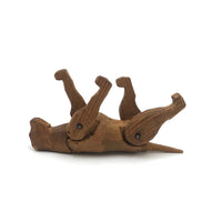 Sweet Carved, Jointed Folk Art Dog