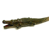 Excellent Old Die-Cast Alligator in Original Paint, Made in the USA
