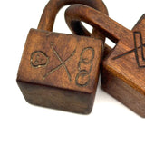 Skull, Links, Compass, Flag, All Seeing Eye: Pair of Linked Locks Odd Fellows + Masonic Whimsy