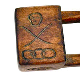 Skull, Links, Compass, Flag, All Seeing Eye: Pair of Linked Locks Odd Fellows + Masonic Whimsy